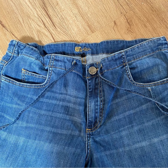 Kut from the Kloth drawstring cropped jeans, sz 10 - Picture 3 of 11